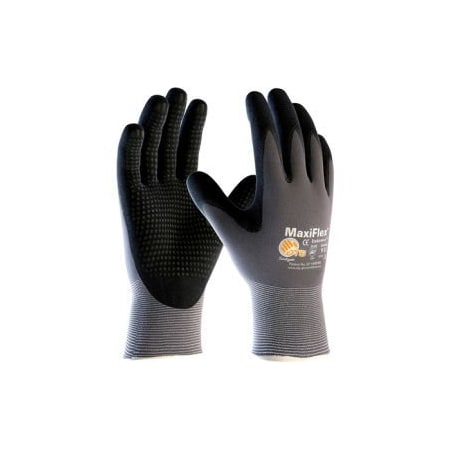 Pip PIP MaxiFlex Endurance Nitrile Dotted Palm Micro-Foam Gloves, XL, Black, 1 Dozen 34-844/XL
